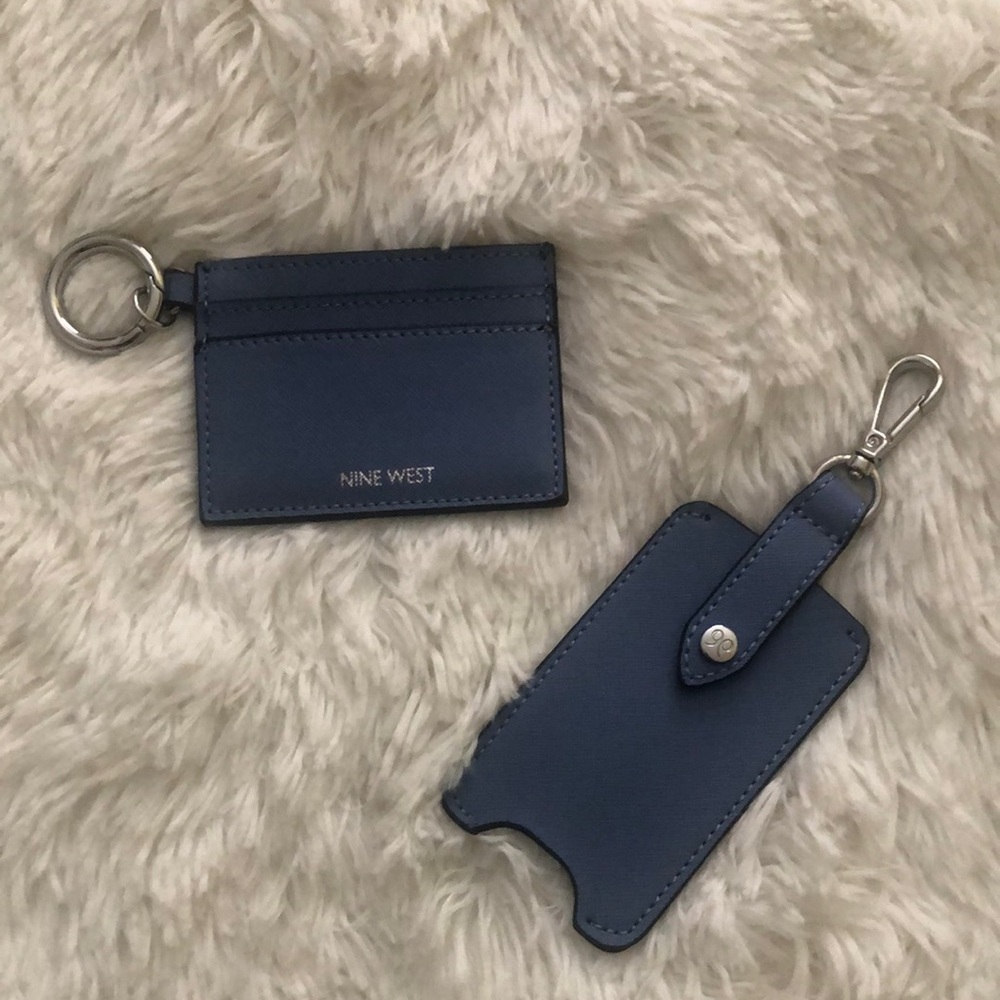Nine West Periwinkle Wallet & Purell Sanitizer Holder NWT